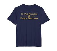 Si Vis Pacem Para Bellum - Proverbe Latin T-Shirt, Homme Grandes Tailles, Bleu Marine, 4X Tall