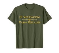 Si Vis Pacem Para Bellum - Proverbe Latin T-Shirt, Homme, Olive, L