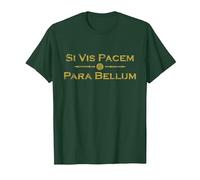 Si Vis Pacem Para Bellum - Proverbe Latin T-Shirt, Homme, Vert Forêt, XXL