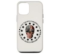 Si Vis Pacem Parabellum Betsy Ross USA Flag Skull Patriotic Coque pour iPhone 12/12 Pro