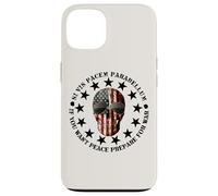 Si Vis Pacem Parabellum Betsy Ross USA Flag Skull Patriotic Coque pour iPhone 13