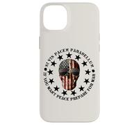 Si Vis Pacem Parabellum Betsy Ross USA Flag Skull Patriotic Coque pour iPhone 14 Plus