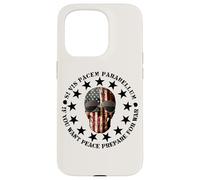 Si Vis Pacem Parabellum Betsy Ross USA Flag Skull Patriotic Coque pour iPhone 15 Pro