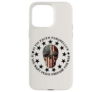 Si Vis Pacem Parabellum Betsy Ross USA Flag Skull Patriotic Coque pour iPhone 15 Pro Max
