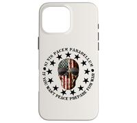 Si Vis Pacem Parabellum Betsy Ross USA Flag Skull Patriotic Coque pour iPhone 16 Pro Max