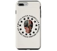 Si Vis Pacem Parabellum Betsy Ross USA Flag Skull Patriotic Coque pour iPhone 7 Plus/8 Plus