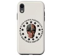Si Vis Pacem Parabellum Betsy Ross USA Flag Skull Patriotic Coque pour iPhone XR