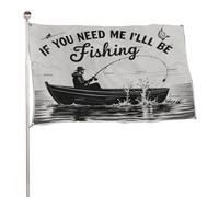 ? Si vous avez besoin de moi, je pêcherai ? Bannière de décoration extérieure durable de 2 x 3 pieds, drapeaux de bienvenue pour patio, drapeaux de jardin de printemps