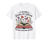 Si Vous Avez Un Jardin et Une bibliothèque, Vous Avez Tout ce Qui est Rose T-Shirt Graphique avec Valeur