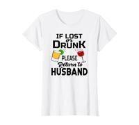 Si vous êtes perdu ou bu, veuillez retourner à la fête de enterrement de vie de jeune fille de son mari T-Shirt