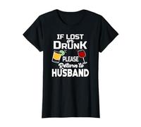 Si vous êtes perdu ou bu, veuillez retourner à la fête de enterrement de vie de jeune fille de son mari T-Shirt