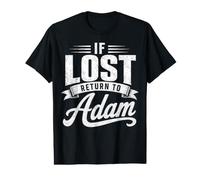Si Vous êtes Perdu, retournez à Adam Couples Funny Matching T-Shirt Graphique avec Valeur