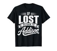 Si Vous êtes Perdu, retournez à Addison Couples Funny Matching T-Shirt Graphique avec Valeur