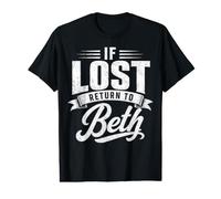 Si Vous êtes Perdu, retournez à Beth Couples Funny Matching T-Shirt Graphique avec Valeur