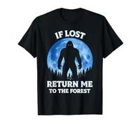Si Vous êtes Perdu, retournez-Moi dans la forêt Bigfoot Sasquatch Moon T-Shirt