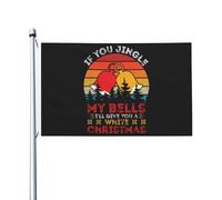 Si vous faites tinter mes cloches, je vous donnerai un drapeau de Noël blanc, drapeaux personnalisés double face, décoration murale pour jardin 3 x 5 pieds, si vous faites tinter mes cloches, je vous