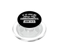 Si Vous m'aimez, Gardez la Foi en Dieu dans Mes Commandements PopSockets PopGrip pour MagSafe