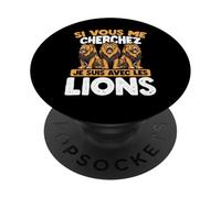 Si Vous Me Cherchez, Je suis avec Les Lions PopSockets PopGrip Adhésif
