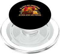 Si Vous Me Cherchez Je suis avec Les Poules Drôle Fermier PopSockets PopGrip pour MagSafe