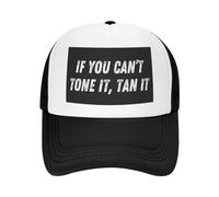 Si Vous ne Pouvez Pas Le tonifier, bronzez-Le, Casquette en Maille pour Femmes et Hommes, Casquette de Camionneur, Casquette de Baseball, Chapeau de Papa Noir