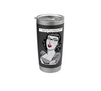 Si vous ne voulez pas de réponse sarcastique Retro Pop Art Girl Gobelet isotherme en acier inoxydable double paroi