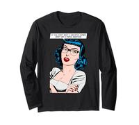 Si Vous ne Voulez Pas de réponse Sarcastique Retro Pop Art Girl Manche Longue