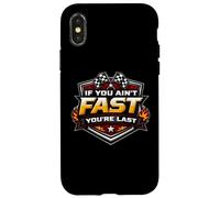 Si Vous n'êtes Pas Rapide, Vous êtes Le dernier Auto Moto Racing Motocross MX Coque pour iPhone X/XS