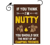 Si Vous Pensez Que Je Suis Fou, Vous Devriez Voir Le Reste De Mes Amis Campeurs. Drapeaux Décoratif Drapeau Résistant Aux Intempéries Garden Flag Pour Vacances Extérieur Intérieur 30X45Cm