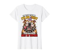 Si Vous Pensez Que Je suis Un Idiot, Vous Devriez Rencontrer T-Shirt Graphique avec Valeur, Femme, Blanc, S