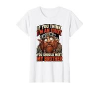 Si Vous Pensez Que Je suis Un Idiot, Vous Devriez Rencontrer T-Shirt Graphique avec Valeur, Femme, Blanc, XS