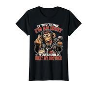 Si Vous Pensez Que Je suis Un Idiot, Vous Devriez Rencontrer T-Shirt Graphique avec Valeur, Femme, Noir, L