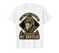 Si Vous Pensez Que Je suis Un Idiot, Vous Devriez Rencontrer T-Shirt Graphique avec Valeur, Homme, Blanc, XL