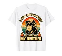 Si Vous Pensez Que Je suis Un Idiot, Vous Devriez Rencontrer T-Shirt Graphique avec Valeur, Homme, Blanc, XL