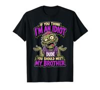 Si Vous Pensez Que Je suis Un Idiot, Vous Devriez Rencontrer T-Shirt Graphique avec Valeur, Homme, Noir, L