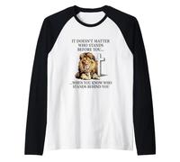 Si Vous Savez Qui se Tient derrière Vous, Lion Faith Painted Manche Raglan