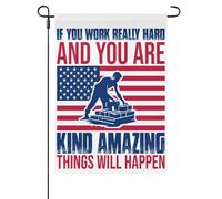 Si Vous Travaillez Vraiment Dur Et Que Vous Êtes Gentil, Des Choses Extraordinaires Se Produiront. Drapeaux Durable Drapeaux De Jardin Décoratif Bannière Pour Chambres Clubs Extérieure 30X45cm
