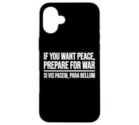 Si Vous Voulez la Paix, préparez-Vous à la Guerre si Vise Le Rythme Para Bellum Coque pour iPhone 16 Plus
