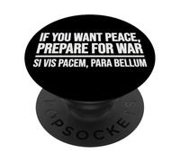 Si Vous Voulez la Paix, préparez-Vous à la Guerre si Vise Le Rythme Para Bellum PopSockets PopGrip Adhésif