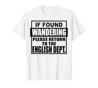 Si Vous Vous Demandez s'il Vous plaît, retournez au Professeur du département Anglais T-Shirt Graphique avec Valeur, Homme, Blanc, L