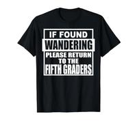 Si Vous Vous Demandez, Veuillez Retourner à la cinquième année 5e 5 T-Shirt Graphique avec Valeur, Homme, Noir, L