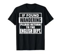 Si Vous Vous Demandez, Veuillez Retourner au département Anglais T-Shirt Graphique avec Valeur