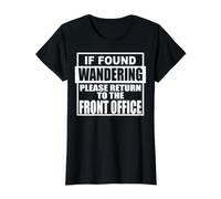 Si Vous Vous Demandez, Veuillez Retourner au Personnel de la réception T-Shirt Graphique avec Valeur, Femme, Noir, S