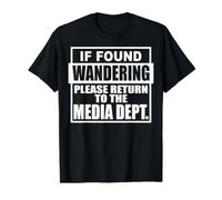 Si Vous Vous Demandez, Veuillez Retourner au Service des médias. Enseignant T-Shirt Graphique avec Valeur