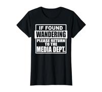 Si Vous Vous Demandez, Veuillez Retourner au Service des médias. Enseignant T-Shirt Graphique avec Valeur