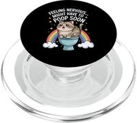 Si Vous Vous sentez nerveux, Vous devrez Peut-être bientôt Faire Caca avec Funny Cat Rainbow PopSockets PopGrip pour MagSafe