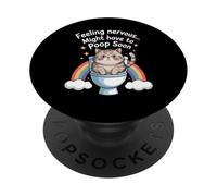 Si Vous Vous sentez nerveux, Vous devrez Peut-être bientôt Faire Caca avec Funny Cat Rainbow PopSockets PopGrip Adhésif