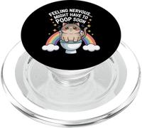 Si Vous Vous sentez nerveux, Vous devrez Peut-être bientôt Faire Caca avec Funny Cat Rainbow PopSockets PopGrip pour MagSafe