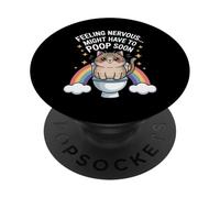 Si Vous Vous sentez nerveux, Vous devrez Peut-être bientôt Faire Caca avec Funny Cat Rainbow PopSockets PopGrip Adhésif