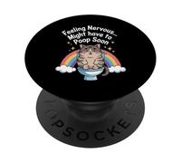 Si Vous Vous sentez nerveux, Vous devrez Peut-être bientôt Faire Caca avec Funny Cat Rainbow PopSockets PopGrip Adhésif