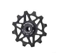Si3N4 Poulie de dérailleur arrière à roulements en céramique pour VTT, vélo de route, design léger, 12/14T (12T noir)